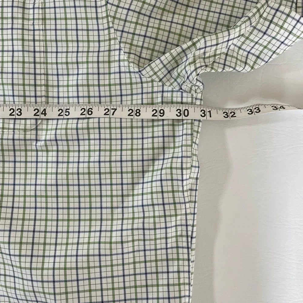 Cabelas Outfitter Series Shirt Mens 3XL Green/White Plaid Short Sleeve Button Up - Picture 5 of 8